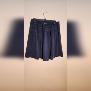Athleta Navy Blue Pleated Skirt